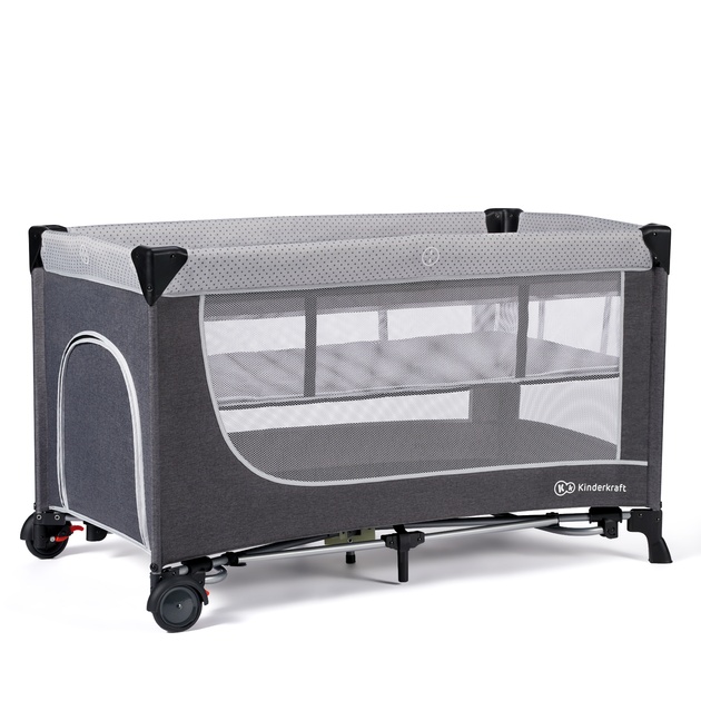 Дитячий манеж KinderKraft Leody Gray (KCLEOD00GRY0000)