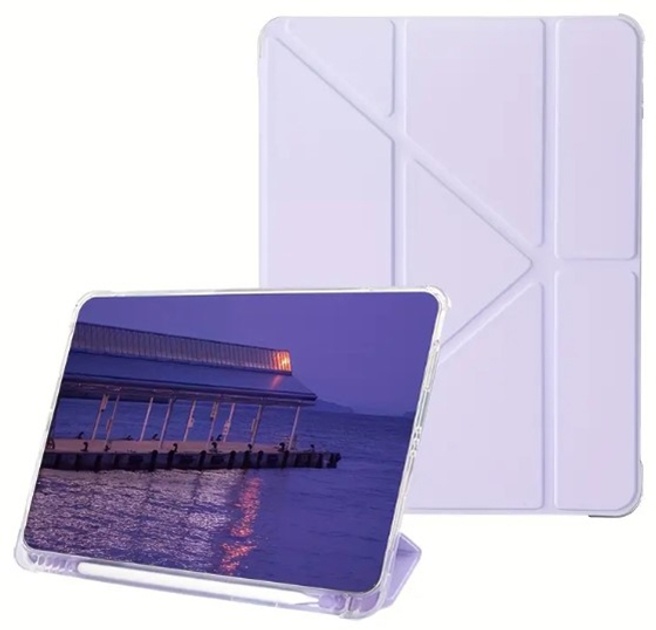 Чохол-книжка для планшета BeCover Ultra Slim Origami Transparent з кріпленням для Apple iPad Air 11 2024/iPad Air 11 2025 Purple (711392)