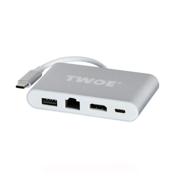 

Адаптер OTG Type C (папа) = HDMI (мама)/USB (мама)/Type C (мама)/Gigabit (Ethernet) Silver, 2EW-2532